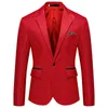 Mäns jackor Fashion Business Men's Blazer Jacket Slim Fit Wedding Dress Sackets Groomsman Party Suit Outwear For Man 230215