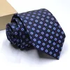 Cravatta da uomo 100 seta jacquard cravatta a pois blu fazzoletto da collo cravatta impermeabile