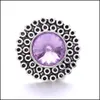 Klamry Haczyki Vintage Okrągły kształt Snap Button Informacje biżuterii Rhinestone 18 mm metalowe przyciski