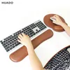 Mouse Pads Wrist Rests Leather Mouse Pad Keyboard Wrist Rest Support Ergonomic Hand Mouse mats Non-Slip Rubber Base Pad T230215