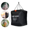 Bolsas ao ar livre bolsa de chuveiro solar portátil PVC Water 10Gallons/40L com mangueira e cabeça para camping viajando para caminhadas