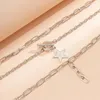 Подвесные ожерелья Trend Star Star Pentagram Tassel Link Chain Ожерелье для женщин Punk Cool Charm Set Choker Hip Hop Street Rock Dewelry модные украшения