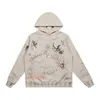 Designer Fashion Hoodie Saint Michael Handgeschilderde graffiti bat Oude beschadigde Hooded High Street Casual Sweater