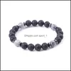 Bedelarmbanden minnaar Boeddha roodgrijze stenen armband handgemaakt 8 mm lava kralen zomer mannen vrouwen sieraden cadeau drop levering dhzcw