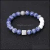 Bedelarmbanden yoga meditatie charmes witte lava stenen kralen armband minnaar handgemaakte vrouwen mannen energie stenen paar armbanden sieraden dhx7j