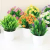 Dekorativa blommor vårblomma konstgjorda krukväxter Bonsai krukor falska hogar bord prydnad för heminredning sovrum planter trädgård