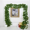 Decorative Flowers Wedding Decoration 240CM Artificial Ivy Leaf Garland Plants Plastic Green Long Vine Fake Foliage Flower For Home Decor