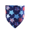 Dog Apparel Pet Saliva Triangle Scarf American Flag Bandana Cat