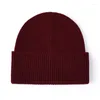 Berets Men's Women's Sticked Pure Wool Hat alla åldrar Fashion Simple Justerbar Skullcap Wholesale