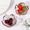 Bols fournitures vaisselle Gadget conteneur de rangement assiette d'assaisonnement soucoupe à huile de fleur de cerisier bol Sauce petit plat en verre