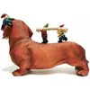 Tuindecoraties Dachshund Dog eten botten dwergdecoratie tuinieren standbeeld outdoor figuras decorativas decor