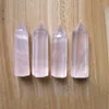 Decorative Figurines 1 Pcs Nice Natural Rose Quartz Pink Crystal Polished Single Point Healing Energy Column Obelisk Hand Decor Stone