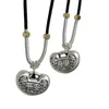 أصيلة 925 Sterling Silver Letters Bagentants Necklace Black Leather Rope Stain Stainlaces for Women Homies Birthday Gifts