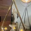 decorazione in metallo europeo a 7 braccia in metallo dorato candelabro per la festa nuziale tavolo da pranzo festa di nozze centrotavola in acrilico decorazioni di nozze imake585
