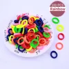 Hair Accessories Kid Bands Cute Elastics Rubber Girl Children Headbands Colorful Elastic Tie Nylon Scrunchie 100PCS