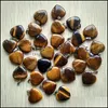 Breloques assorties en forme de cœur, pendentifs en pierre naturelle, pour collier, fabrication de bijoux, livraison directe, composants Dhncr, 20mm