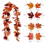 Fiori decorativi 1 PZ / 175 cm Piante artificiali Acero Falso Foglia di vite Ghirlanda fai da te Giardino domestico Halloween Ringraziamento Ghirlanda di Natale