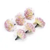 Decoratieve bloemen 10 stks retro hydrangea kunstmatige bloem zijden huwelijksfeestje verjaardagstaart decoratie krans krans ambacht nep nep