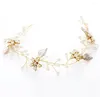 Headpieces Bridal Wedding Gold Leaf Rhinestones Headband Headpiece Hair Accessories For Women