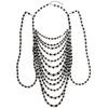 Catene Donna Multistrato Accessori per gioielli da festa Catena per corpo in perle Regalo Misura regolabile Abito da sposa Maglione Collana a spalla
