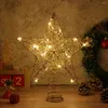 Julekorationer Tree Star Topperformade Treetop Lights Light Lamp Glitter Decoration Lighted Toppers prydnadsgulddekor