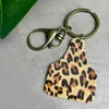 Keychains feita à mão Chave de vaca de couro Chain de tecla Bohemian Vintage Longo Longo Leopardo Impressão de Retalhes Cor