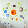 Wandstickers Zollor 453pcs Luminous Solar System Planeet Meteor Star Sticker Slaapkamer Woonkamer Fluorescentie Creatief Decoratief