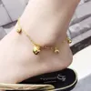 Anklets Bohemian Clover 24K Gold Plaked for Women Foot Kids Bracelets Biżuteria Summer luksusowe akcesoria na plaży 230216