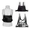 Tactical Vest Chest Rig Bag Packs Adjustable Radio Harness Holster Walkie Talkie Pouch Sports Outdoor Reflective Strip Oxford Pack219l