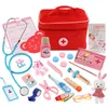 Andere Spielzeuge Baby Holzspielzeug Lustiges Spiel Echtes Leben Cosplay Arzt Zahnarzt Medizinbox Rollenspielspielzeug für Kinder Mädchen Geschenke 230216