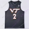 Jerseys 2020 Custom Virginia Tech Hokies Basketball Jersey NCAA College Wabissa Bede John Ojiako Alexander Walker Joseph Bamisile Darius Maddox