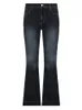 Jeans femininos cintura baixa y2k flare jeans estética retro 2000s bonito denim sweatpants streetwear moda harajuku casual capris cuteandpsycho 230215