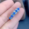 Rings de cluster elegantes Opal natural real 925 jóias finas de prata esterlina para homens ou mulheres