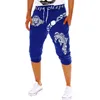 Men's Pants Print Sweatpants Men's Casual Seven-Point Fashion Summer Digital