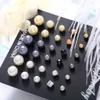 Creative Simple Artificial Pearl Inlage örhängen Set 15 par örhängen för kvinnor