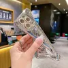 Transparent Carbon Fiber Pattern Phone Case For iPhone 14 Plus 13 12 11 Pro Max XS XR X 8 7 SE2020 Luxury Plating Soft Cover Shockproof