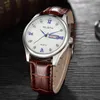 Designer Watch Mens Automatic Mechanical Watch 50mm Lederband Blau Schwarze Sapphire Armbanduhr Super Luminous Montre de Luxe