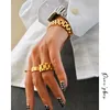 Bangle Perisbox Solid Gold Color Bold Heavy Tjock för Women Classic Wide Link Chain Strap Stapble Stainless Steel 230215