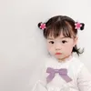 Koreanska flickor tecknad prinsessor hår tillbehör blomma kärlek hjärtmodellering söta barn hart gummi pannband barn rep hårband huvudbonad y008