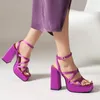 Platforma sandałów High Heels Women 2023 Spring Summer Brandship Spacer Chalaking Fashion Office Buty