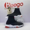 Speed ​​Sock Designer Men Sapatos Casuais Speed ​​Speed ​​Trainer Socks Speeds de bota Shoe S Runner Sneakers Knit Women 1.0 Triple Triple Black White Red Lace Sports I0HW