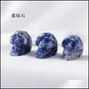 Ornamentos de cristal natural de pedra skl formato de esqueleto esculpido reiki cura de cura mineral caiu pedras de gemas home decora￧￣o dh2ty