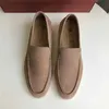 Designer Loropiana Charms Scarpe Lp Scarpe da donna Mocassini piatti Suola morbida Tacchi larghi larghi