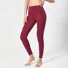 LU Yoga Legging Sexy Womens Cintura alta 17 color Movimiento Fitness Elástico Ejercicio Diseñador Leggings Pantalones puros