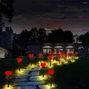 2Pcs Solar Garden Landscape Light Waterproof LED Heart-shaped Romantic Outdoor Lamp For Valentines Day Decoration