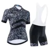 Pro Women Summer Cycling Jersey Set Short Sleeve Mountain Bike Cycling Clothing Breattable MTB Bicycle Clothes Wear Suit V15