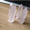 Decorative Figurines 1 Pcs Nice Natural Rose Quartz Pink Crystal Polished Single Point Healing Energy Column Obelisk Hand Decor Stone