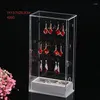 Jewelry Pouches High-grade Acrylic Earring Display Stand Organiser Holder Necklace Studs Storage Clear Organizer Box Rack