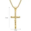 Chains Hip Hop Jesus Christ Cross Stainless Steel Pendant Necklace Punk Men Women Collares Statement Fashion Jewelry Party Gift