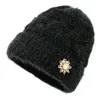 Beanies Beanie/Skull Caps vinter medelålders och äldre hattar mamma varm plus sammet tjock ull stickad hatbeanie/skalle chur22